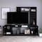 Tuhome Kava Entertainment Center, 6 External Shelves, 2 Door Cabinet, Storage Spaces  TV's up 37in, Black CLW6717 - alternate 1